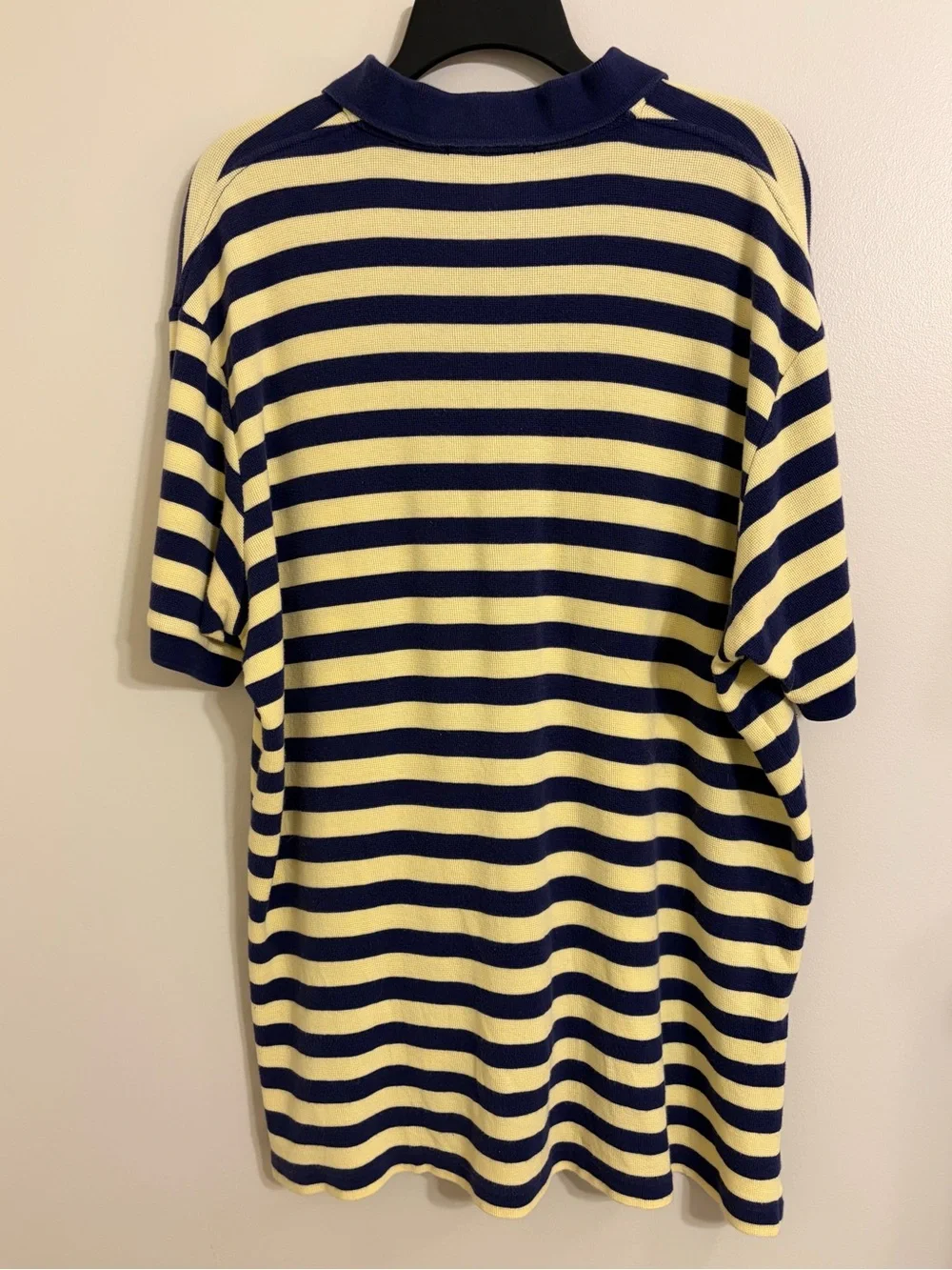 Polo by Ralph Lauren | Men's Navy and Yellow Striped Polo Shirt size XL